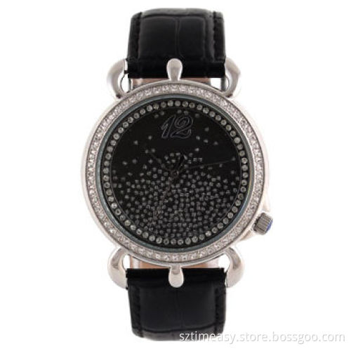 Fashionable Ladies' Watch with Bezel-set Crystals, 2-year Warranty